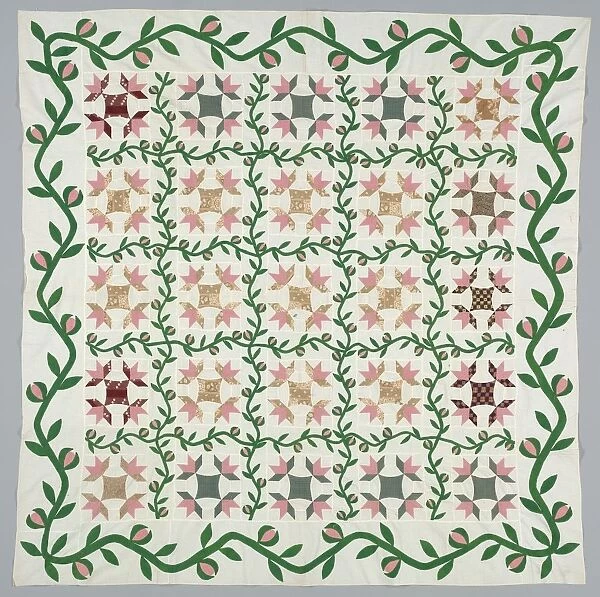 Quilt Cover, c. 1857. Creator: Unknown
