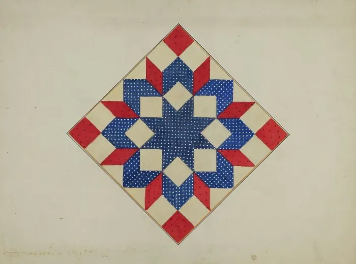 Framed Print : Quilt - Double Star, c. 1940. Creator: Edith Towner. Quilt - Double Star, c. 1940. Creator: Edith Towner Framed Print : Quilt - Double Star, c. 1940. Creator: Edith Towner. Quilt - Double Star, c. 1940. Creator: Edith Towner