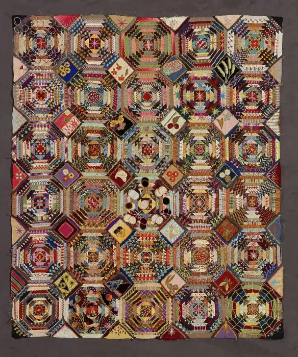 Framed Print : Quilt Top (Log Cabin, Windmill Blades Variation), about 1900. Creator: Adelaide Gallup Atkins Framed Print : Quilt Top (Log Cabin, Windmill Blades Variation), about 1900. Creator: Adelaide Gallup Atkins