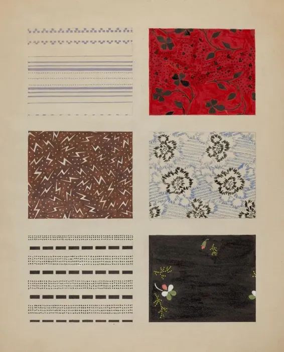 Framed Print : Quilt Patches, c. 1937. Creator: Dorothy Posten Framed Print : Quilt Patches, c. 1937. Creator: Dorothy Posten