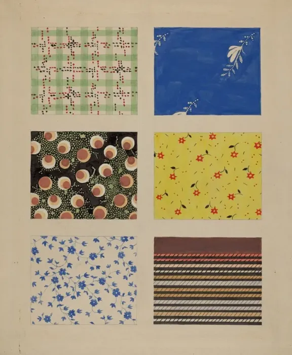 Framed Print : Quilt Patches, c. 1937. Creator: Dorothy Posten Framed Print : Quilt Patches, c. 1937. Creator: Dorothy Posten