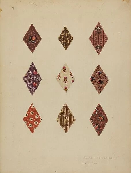 Quilt Patches, c. 1937. Creator: Mary Fitzgerald