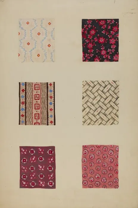 Framed Print : Quilt Patches, c. 1938. Creator: Katherine Hastings Framed Print : Quilt Patches, c. 1938. Creator: Katherine Hastings