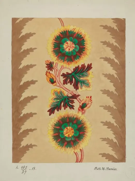 Framed Print : Quilt (Section), c. 1936. Creator: Ruth M Barnes Framed Print : Quilt (Section), c. 1936. Creator: Ruth M Barnes