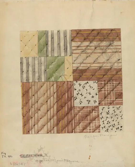 Framed Print : Quilt Square, 1935 / 1942. Creator: Ralph N. Morgan Framed Print : Quilt Square, 1935 / 1942. Creator: Ralph N. Morgan