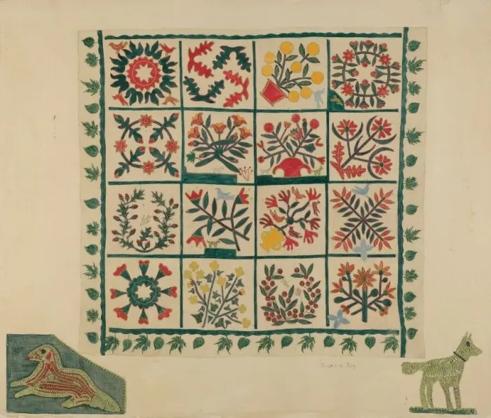 Framed Print : Quilt Top, 1935 / 1942. Creator: Suzanne Roy Framed Print : Quilt Top, 1935 / 1942. Creator: Suzanne Roy