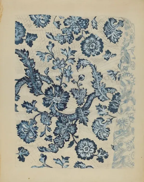 Framed Print : Quilted Bedspread, c. 1936. Creator: Irene Schaefer Framed Print : Quilted Bedspread, c. 1936. Creator: Irene Schaefer