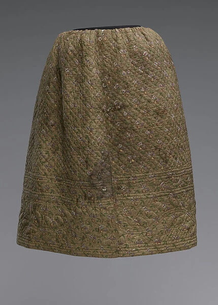 Quilted petticoat, 1830s-1840s; repurposed 1890s. Creator: Unknown