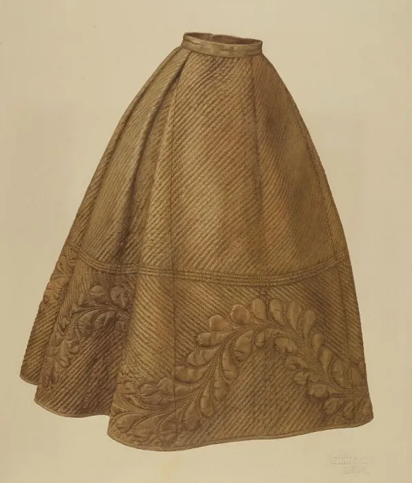 Framed Print : Quilted petticoat, 1935 / 1942. Creator: Julie C Brush Framed Print : Quilted petticoat, 1935 / 1942. Creator: Julie C Brush