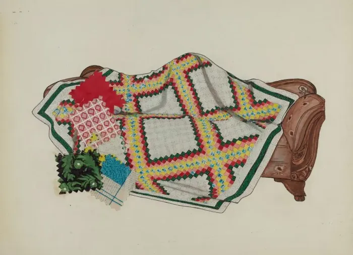 Framed Print : Quilts - Pieced, 1935 / 1942. Creator: Unknown Framed Print : Quilts - Pieced, 1935 / 1942. Creator: Unknown