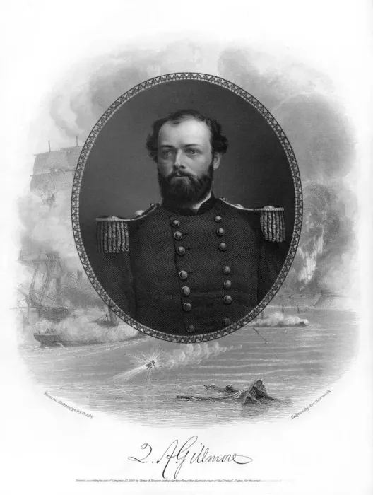 Framed Print : Quincy Adams Gillmore, American Union major-general, 1862-1867. Artist: Brady Framed Print : Quincy Adams Gillmore, American Union major-general, 1862-1867. Artist: Brady