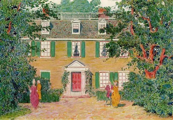 Framed Print : The Quincy House, New England, USA, c18th century (1921). Artist: James Preston Framed Print : The Quincy House, New England, USA, c18th century (1921). Artist: James Preston