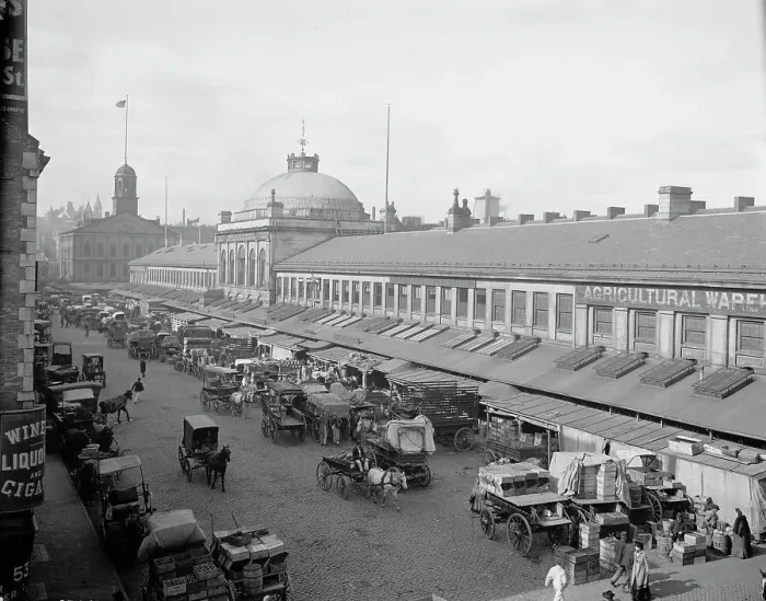 Framed Print : Quincy Market, Boston, Mass. c1904. Creator: Unknown Framed Print : Quincy Market, Boston, Mass. c1904. Creator: Unknown