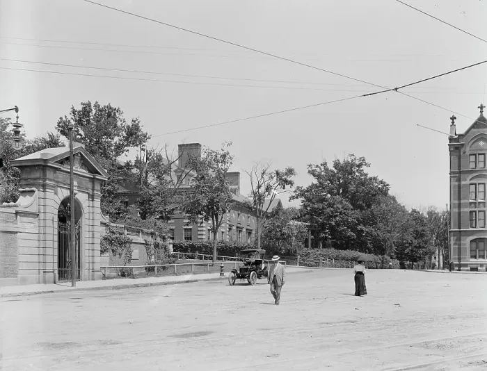 Framed Print : Quincy Square, Cambridge, Mass. between 1900 and 1920. Creator: Unknown
