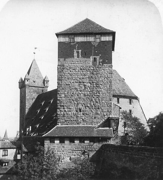 The Quintagonal tower (Funfeckiger Thurm), Kaiserstallung, Nuremberg, Germany, c1900s. Artist: Wurthle & Sons