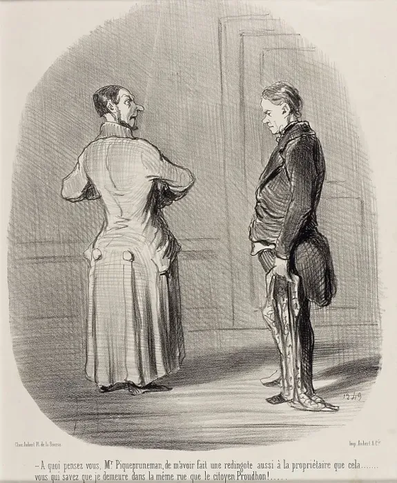 Framed Print : A quoi pensez vous, Mr. Piquepruneman... 1849. Creator: Honore Daumier Framed Print : A quoi pensez vous, Mr. Piquepruneman... 1849. Creator: Honore Daumier