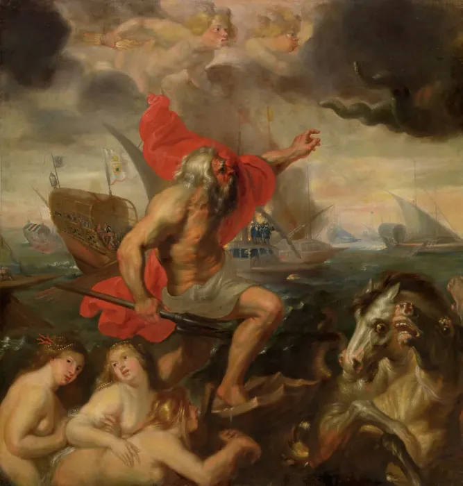Framed Print : Quos Ego - Neptune Calming the Tempest, c1630s. Creator: Peter Paul Rubens Framed Print : Quos Ego - Neptune Calming the Tempest, c1630s. Creator: Peter Paul Rubens