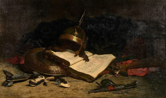 Framed Print : The Quran. Creator: Delanoy, Hippolyte-Pierre (1849-1899) Framed Print : The Quran. Creator: Delanoy, Hippolyte-Pierre (1849-1899)
