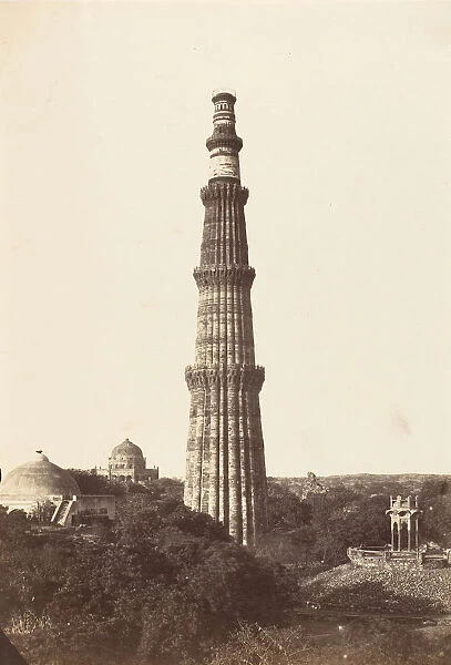 The Qutub Minar, Delhi, 1858-61. Creator: Unknown