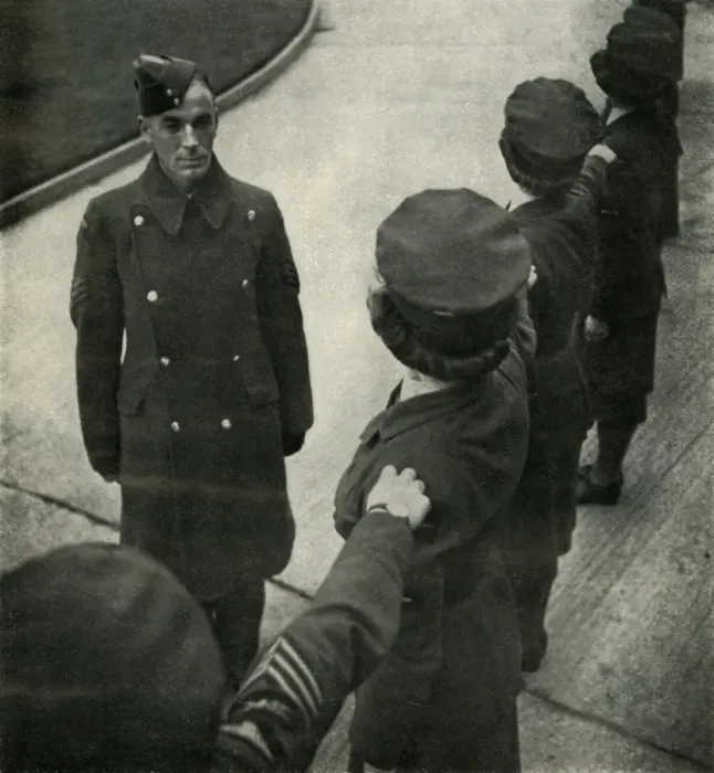 Framed Print : R. A. F. Sergeant Drills Airwomen, c1943. Creator: Cecil Beaton Framed Print : R. A. F. Sergeant Drills Airwomen, c1943. Creator: Cecil Beaton