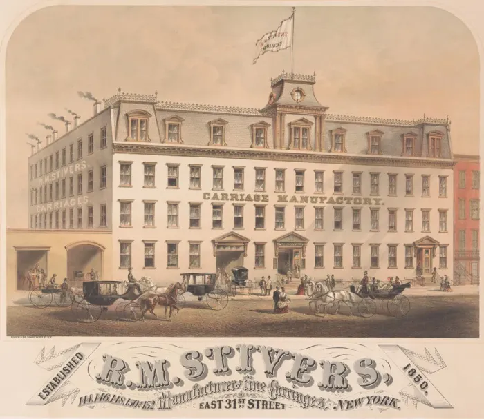 Framed Print : R. M. Stivers, Manufacturers of Fine Carriages, 146-152 East 31st Street, New York Framed Print : R. M. Stivers, Manufacturers of Fine Carriages, 146-152 East 31st Street, New York