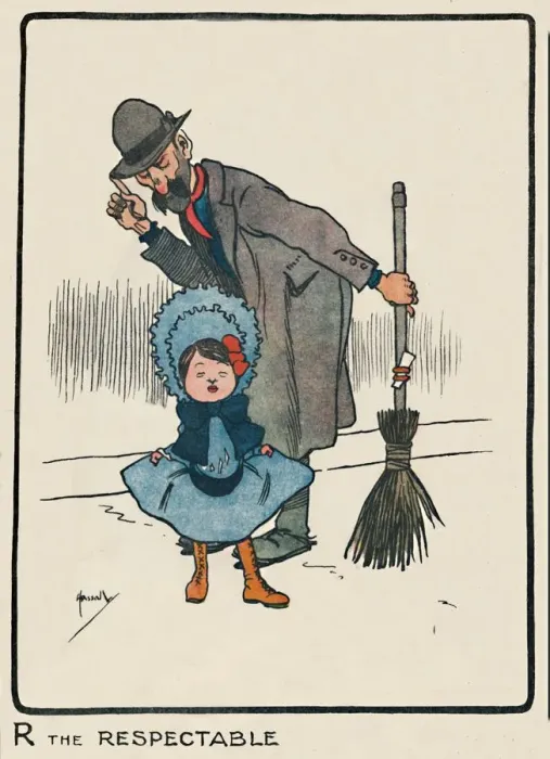 Framed Print : R the Respectable, 1903. Artist: John Hassall Framed Print : R the Respectable, 1903. Artist: John Hassall