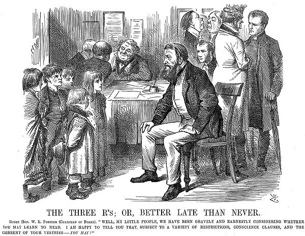 The Three R s; or, Better Late than Never, 1870. Artist: John Tenniel