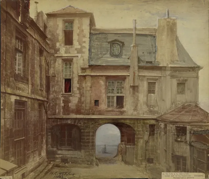 Framed Print : R. St. Paul & R. des Lions, Hotel dit de la Vieuville (disparu), 1883. Creator: H. C. Godefroy Framed Print : R. St. Paul & R. des Lions, Hotel dit de la Vieuville (disparu), 1883. Creator: H. C. Godefroy