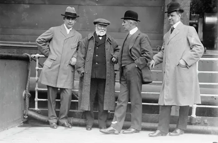 Framed Print : R.A. Franks, A. Carnegie, W.B. Dickson, 1910. Creator: Bain News Service Framed Print : R.A. Franks, A. Carnegie, W.B. Dickson, 1910. Creator: Bain News Service