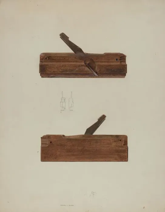 Framed Print : Rabbet Plane, c. 1937. Creator: Samuel Faigin Framed Print : Rabbet Plane, c. 1937. Creator: Samuel Faigin