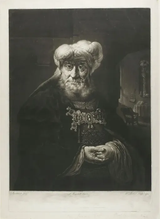 Framed Print : The Rabbi, 1778. Creator: William Pether Framed Print : The Rabbi, 1778. Creator: William Pether