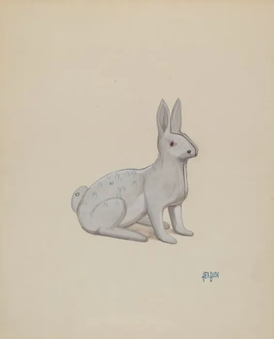 Framed Print : Rabbit, c. 1936. Creator: Rex F Bush Framed Print : Rabbit, c. 1936. Creator: Rex F Bush