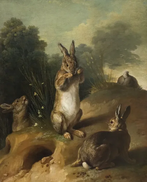 Framed Print : Rabbits, between 1720 and 1729. Creator: Alexandre François Desportes Framed Print : Rabbits, between 1720 and 1729. Creator: Alexandre François Desportes