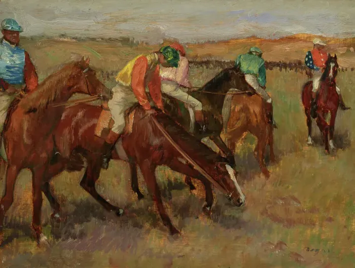 Framed Print : Before The Race, c1882. Creator: Edgar Degas Framed Print : Before The Race, c1882. Creator: Edgar Degas