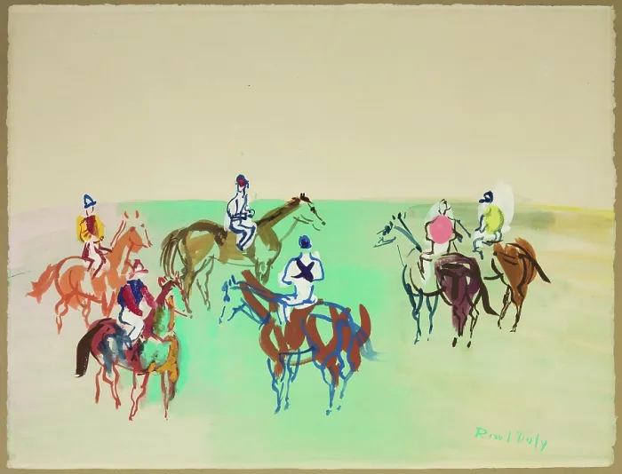 Framed Print : Race Course, 20th century. Creator: Raoul Dufy Framed Print : Race Course, 20th century. Creator: Raoul Dufy