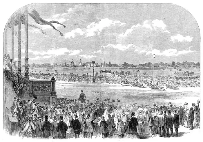 Framed Print : The Race for the Grand Prix de Paris, at Longchamps, on the 5th June, 1864. Creator: Unknown Framed Print : The Race for the Grand Prix de Paris, at Longchamps, on the 5th June, 1864. Creator: Unknown
