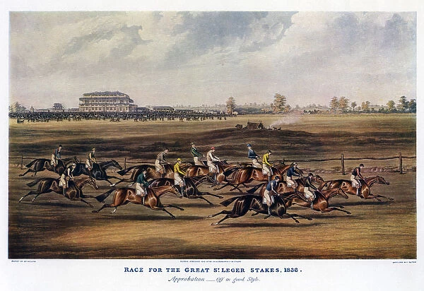 Race for the Great St Leger Stakes, 1836. Artist: Harris
