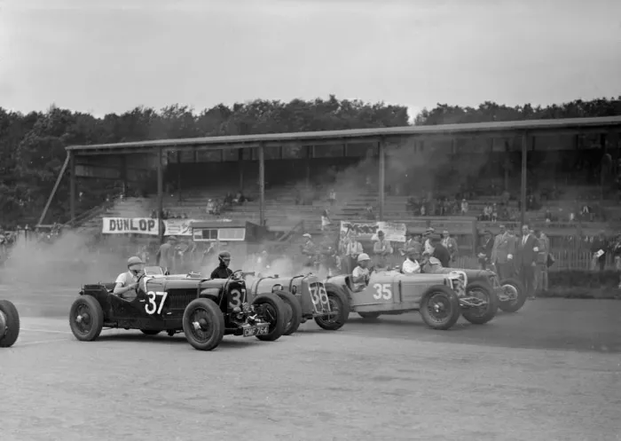Framed Print : Race meeting at Donington Park, Leicestershire, 1936. Artist: Bill Brunell Framed Print : Race meeting at Donington Park, Leicestershire, 1936. Artist: Bill Brunell