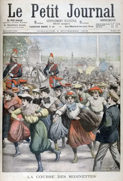 Framed Print : The race of the Midinette, 1903 Framed Print : The race of the Midinette, 1903