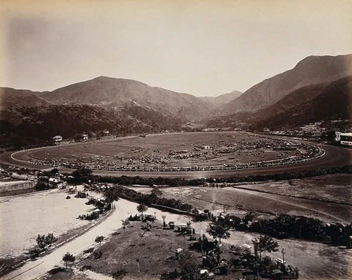 Framed Print : The racecourse, Hong Kong, c1873. Creator: William Pryor Floyd Framed Print : The racecourse, Hong Kong, c1873. Creator: William Pryor Floyd