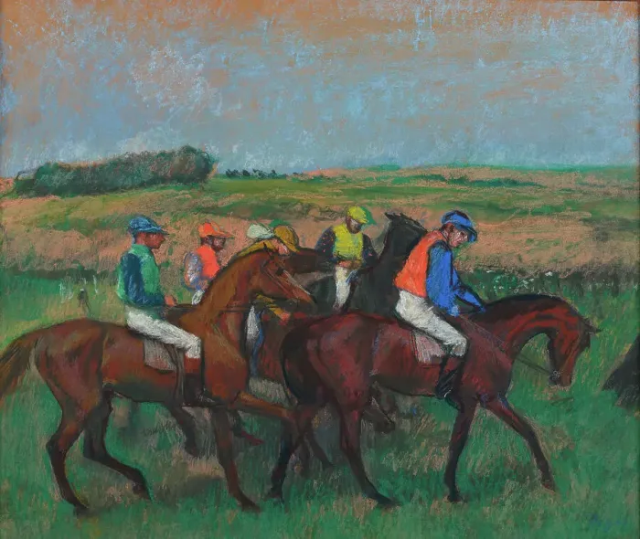 Framed Print : At the Races (Sur le champ de courses), c1885-1886. Creator: Degas, Edgar (1834-1917) Framed Print : At the Races (Sur le champ de courses), c1885-1886. Creator: Degas, Edgar (1834-1917)