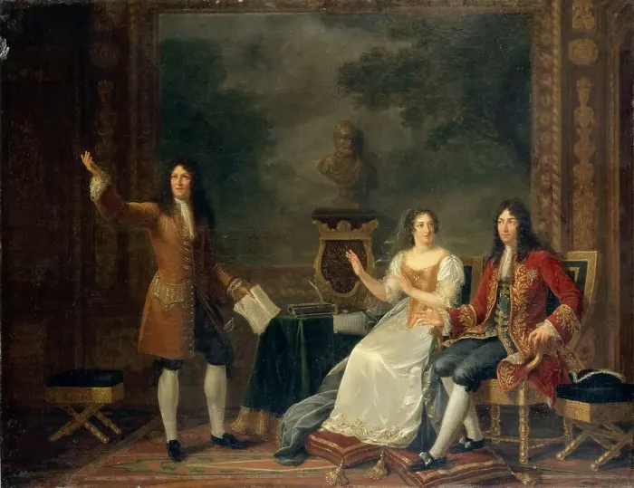 Framed Print : Racine Reading Athalie Before Louis XIV and Madame de Maintenon, 1819. Creator: Philipault (Phlipaut), Julie (1780-1862). Racine Reading Athalie Before Louis XIV and Madame de Maintenon, 1819 Framed Print : Racine Reading Athalie Before Louis XIV and Madame de Maintenon, 1819. Creator: Philipault (Phlipaut), Julie (1780-1862). Racine Reading Athalie Before Louis XIV and Madame de Maintenon, 1819