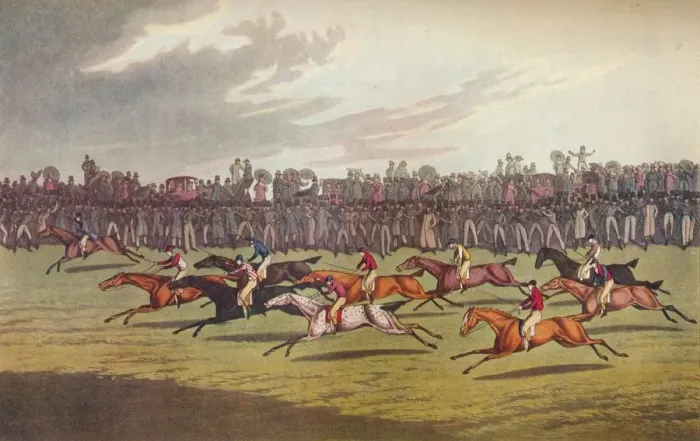 Framed Print : Racing, c19th century. Artist: John Clarke