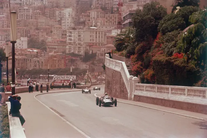 Framed Print : Racing cars on the road track at the Monaco Grand Prix, Monte Carlo