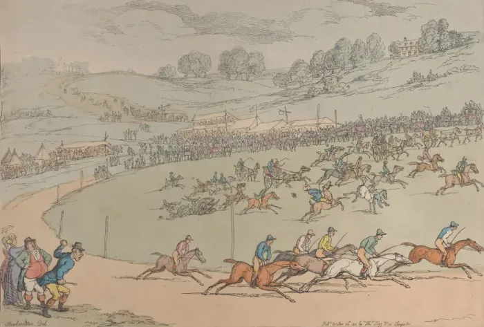 Framed Print : Racing, October 20, 1811. October 20, 1811. Creator: Thomas Rowlandson Framed Print : Racing, October 20, 1811. October 20, 1811. Creator: Thomas Rowlandson
