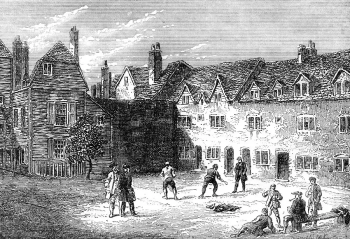 Framed Print : Racquet Court, the Marshalsea prison, 19th century Framed Print : Racquet Court, the Marshalsea prison, 19th century