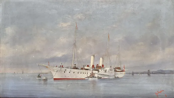 Framed Print : Radaviso Miramar, the Imperial Austrian state yacht, 1893. Creator: Kappler, Gustav (1855-1922). Radaviso Miramar, the Imperial Austrian state yacht, 1893. Creator: Kappler, Gustav (1855-1922) Framed Print : Radaviso Miramar, the Imperial Austrian state yacht, 1893. Creator: Kappler, Gustav (1855-1922). Radaviso Miramar, the Imperial Austrian state yacht, 1893. Creator: Kappler, Gustav (1855-1922)