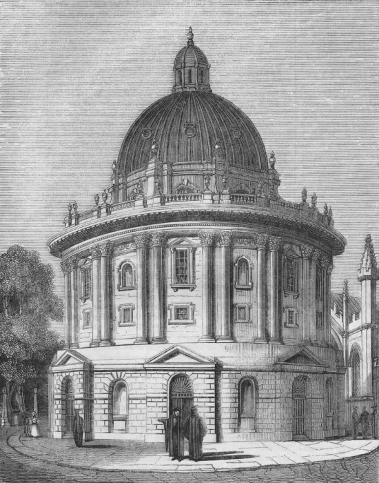 Framed Print : Radcliffes Library, 1845 Framed Print : Radcliffes Library, 1845