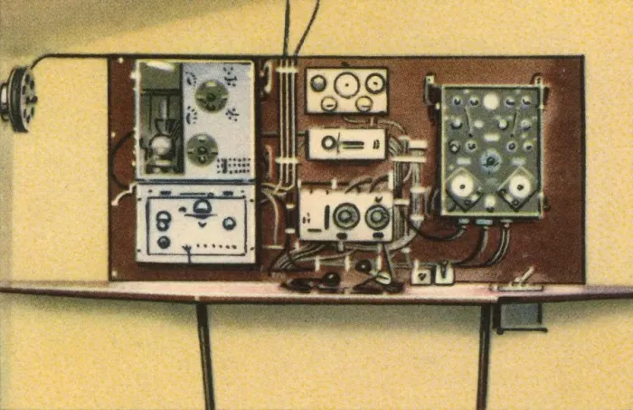 Framed Print : Radio room on board Dornier flying boat, 1920s, (1932). Creator: Unknown Framed Print : Radio room on board Dornier flying boat, 1920s, (1932). Creator: Unknown