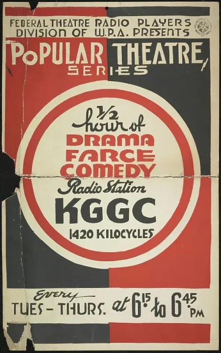 Framed Print : Radio Station KGGC, [193-]. Creator: Unknown